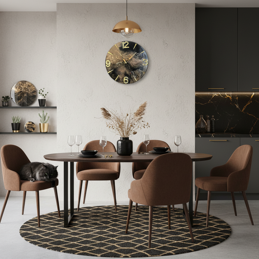 Настенные часы из эпоксидной смолы 30 см — космос в вашем интерьере 🌌✨