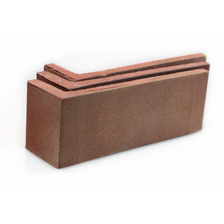Плитка клинкерная под кирпич угловая Terramatic Plato Original AС 1104, 185х60х71х14 мм