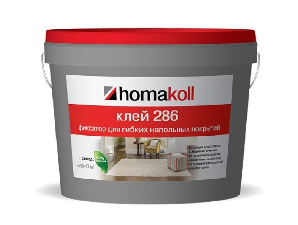 Клей-фиксатор Homakoll 286 для гибких покрытий, 5 кг