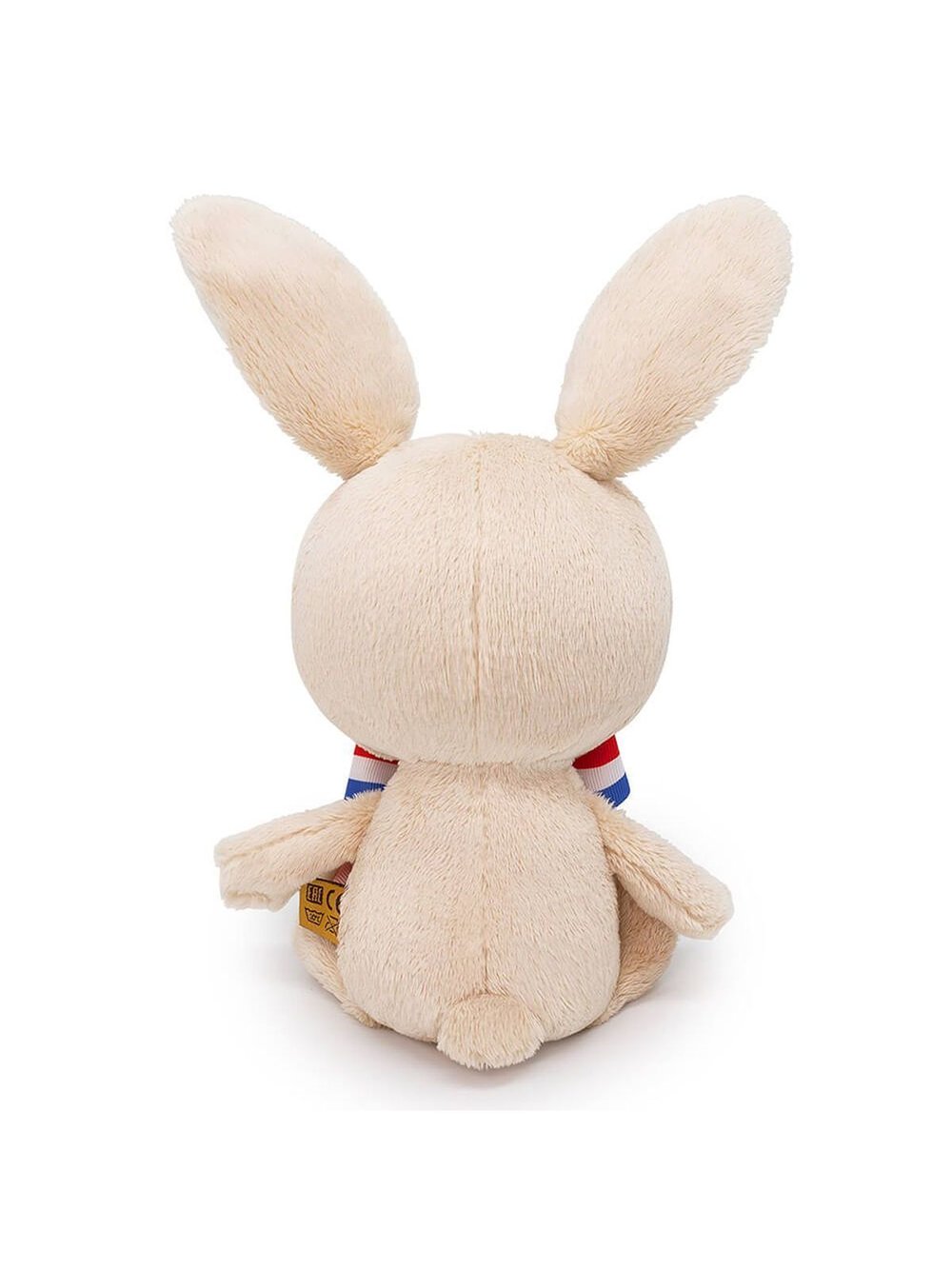 Мягкая игрушка Заяц Антоша в морском банте с якорем 15см