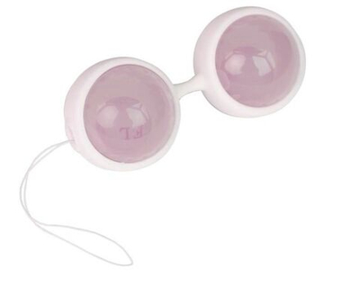 Розовые вагинальные шарики со смещённым центром тяжести (Цвет: розовый)