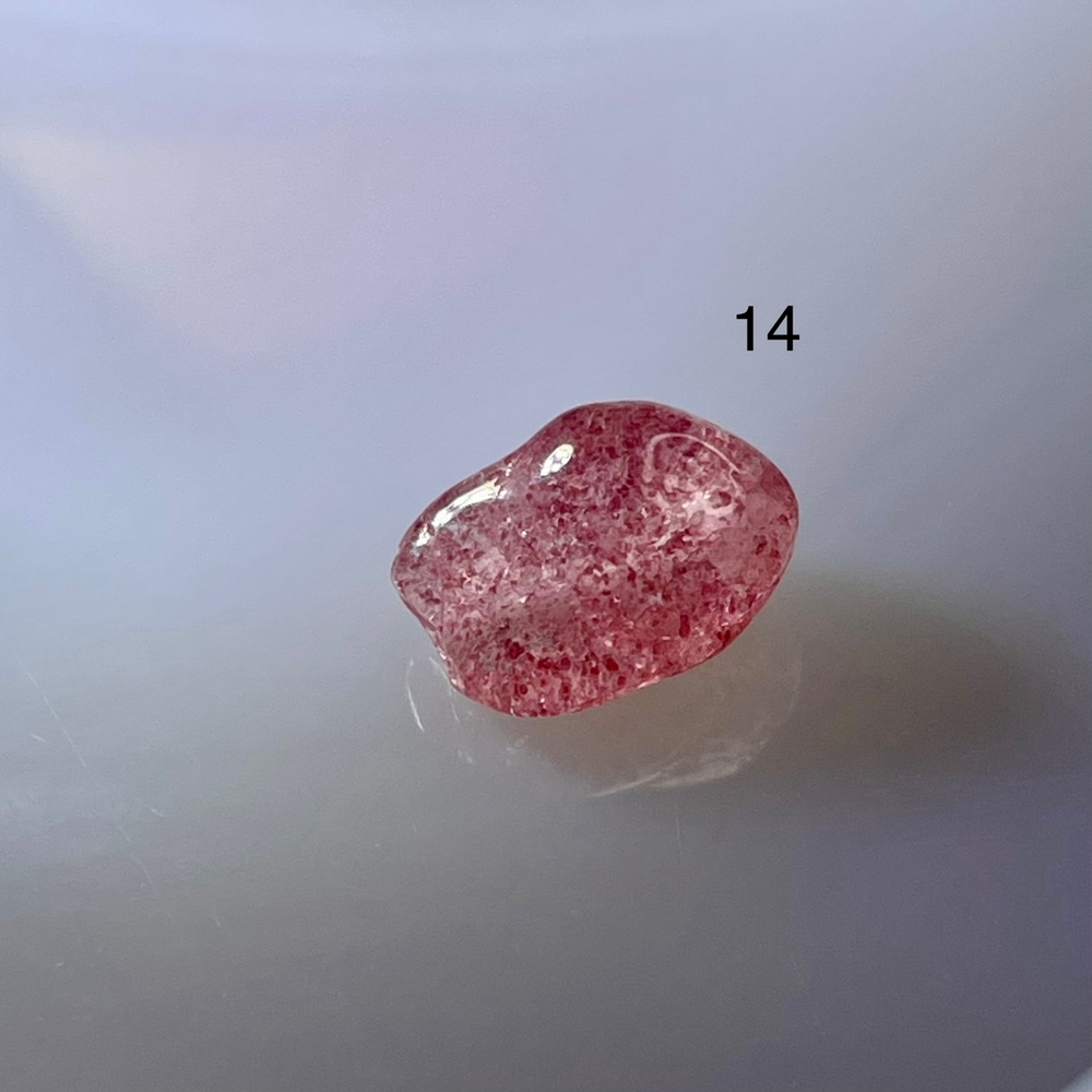 55165 Клубничный кварц Бусина 8-10мм-54