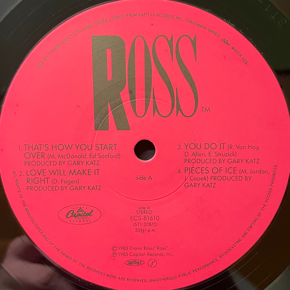 Diana Ross ‎– Ross (Япония 1983г.)