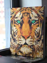 Nömrələr ilə rəngləmə \ Картина по номерам Полосатый красавец (полигон-арт)