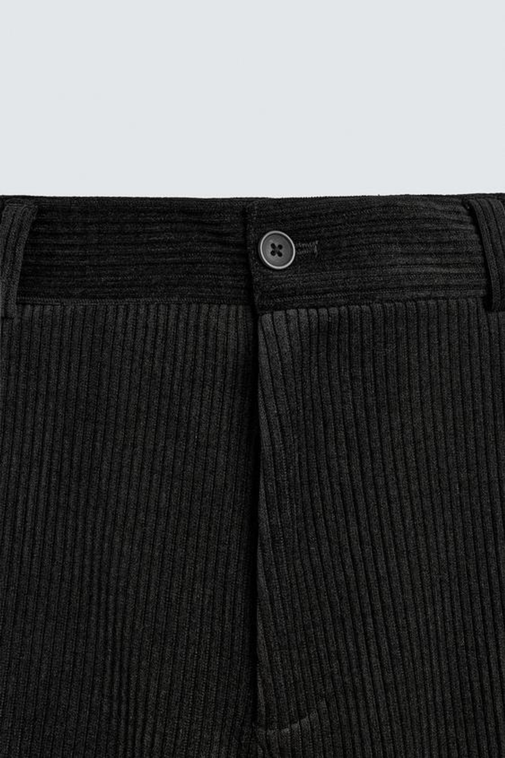 ZARA ВЕЛЬВЕТОВЫЕ БРЮКИ СВОБОДНОГО КРОЯ, ЧЕРНЫЙ