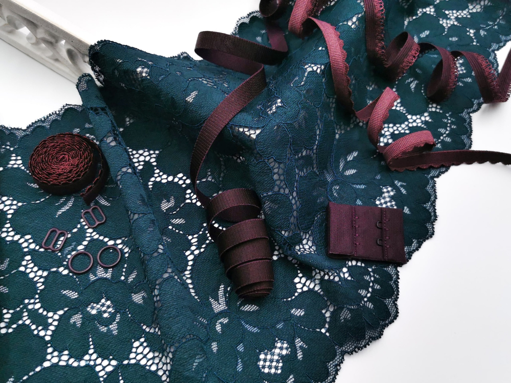 Набор для пошива бралетта Ева и трусиков бразилиана Эвелин , сосна и слива