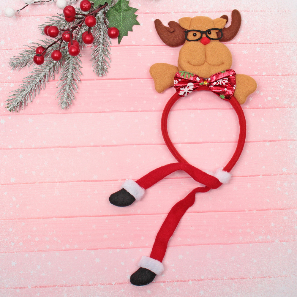 Ободок карнавальный «Оленёнок в очках» 14*37 см