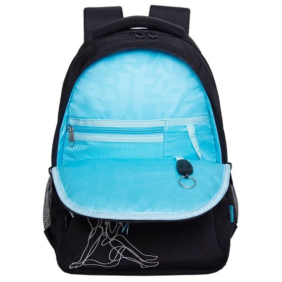 Çanta \ Bag \ RG-360-8 Рюкзак школьный (/2 черный - голубой)