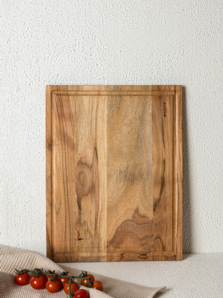 Доска разделочная DeNASTIA прямоугольная массив, 45x35x1,5, коричневый