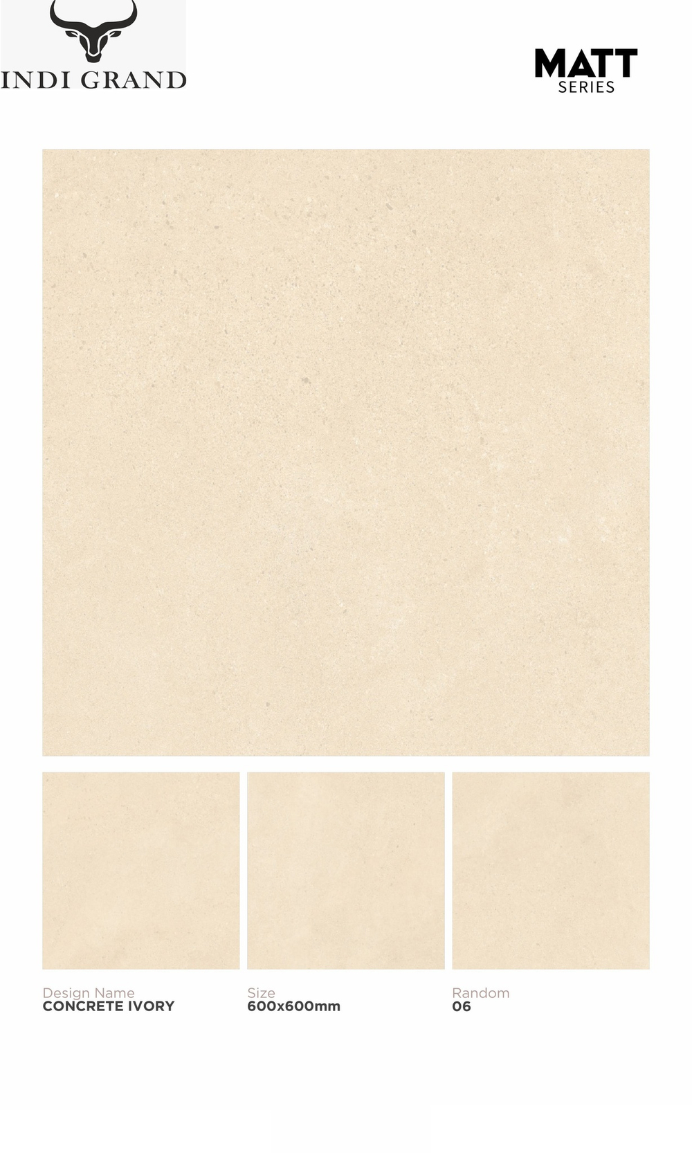 Керамогранит matt 60х60 concrete ivory