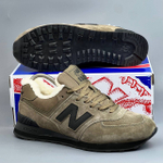 Кроссовки New Balance 574 на меху #398 (корич.)