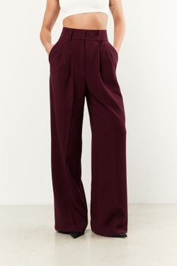 Брюки-палаццо бордовые