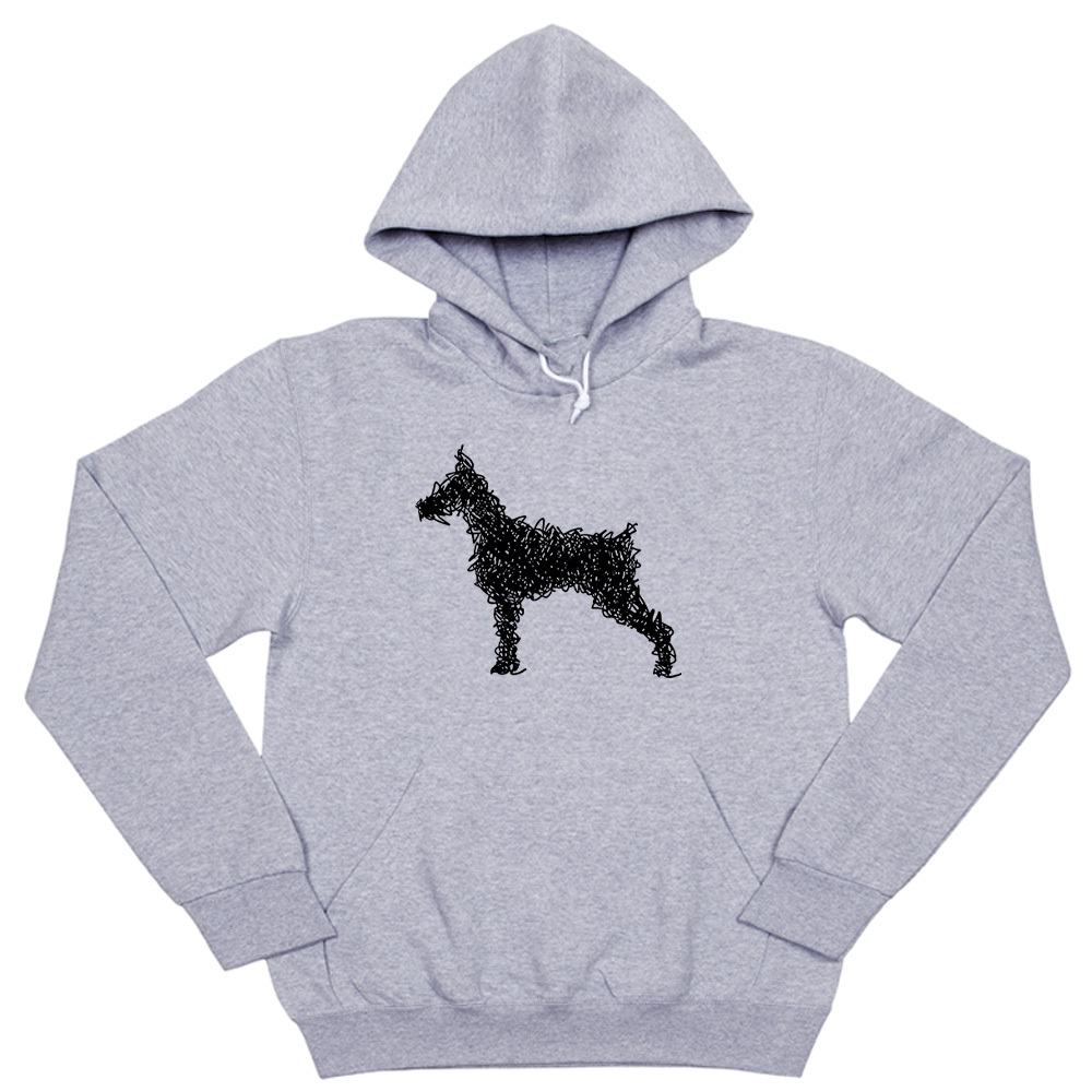 Толстовка "Доберман - штрихи"