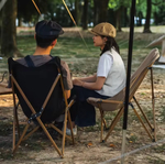 Кресло туристическое Naturehike MW01, складное, черное, цвет каркаса древесный, до 120 кг.