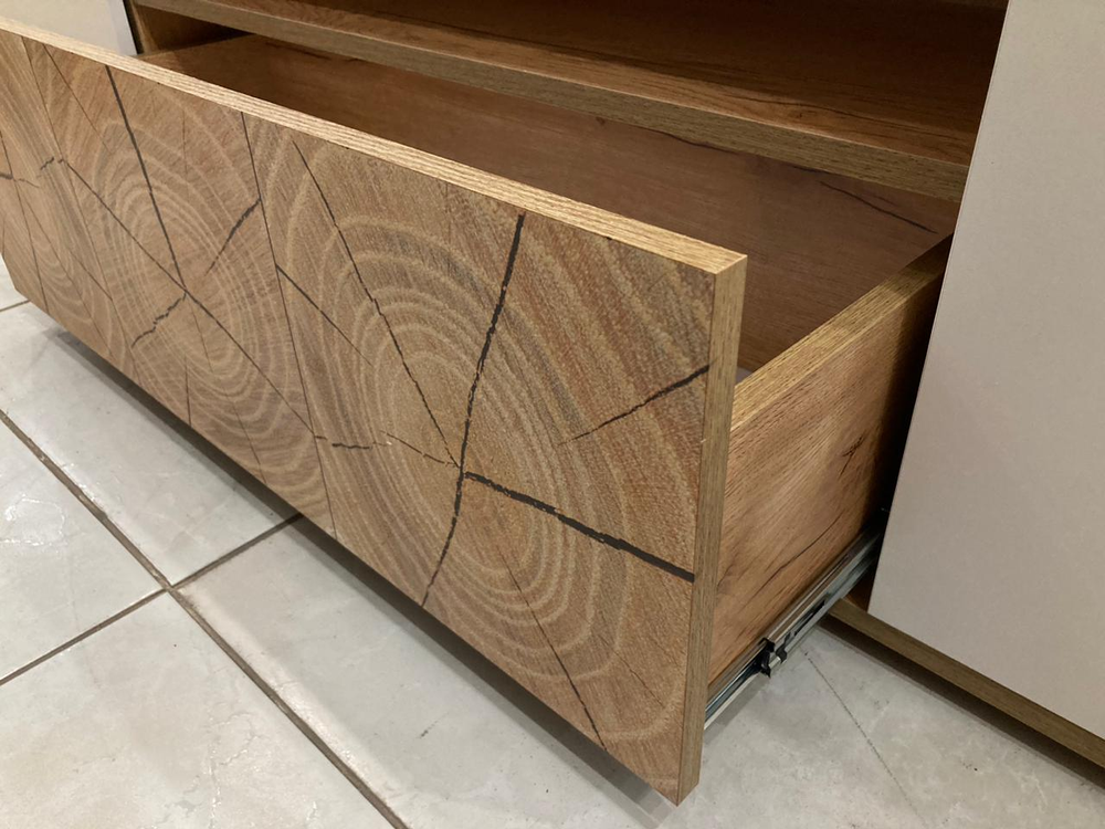 Тумба под ТВ Тиволи ТБ-06 крафт/белый