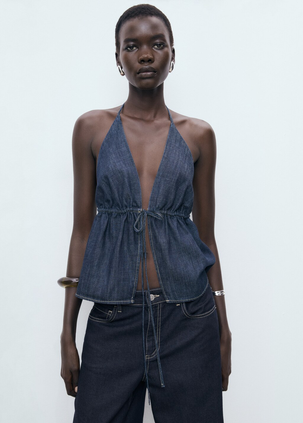 Джинсы Wideleg с заниженной талией