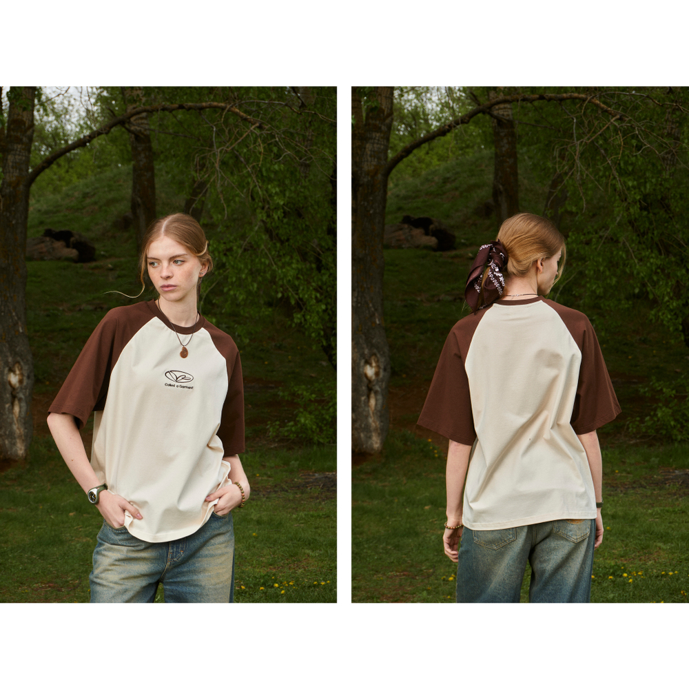 Футболка Called a Garment Kaybug "Cream + Сoffee Brown"