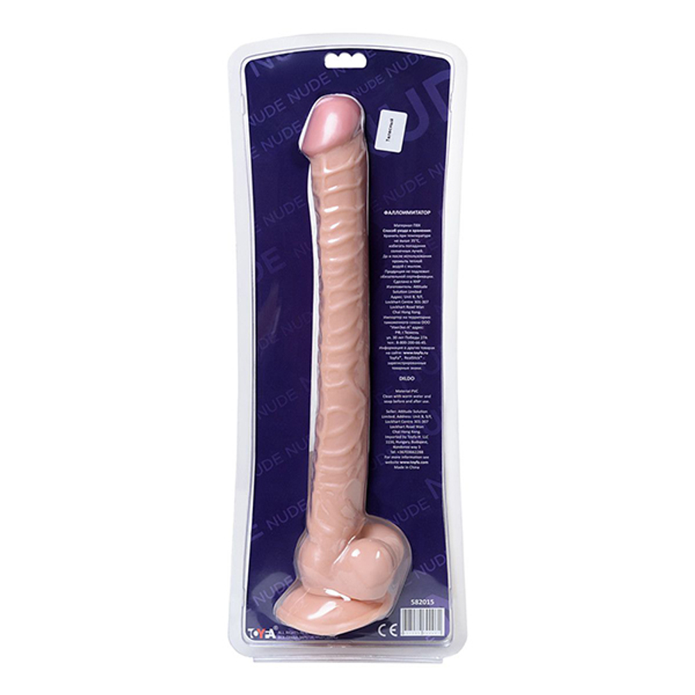 Экстра длинный фаллоимитатор 40см ToyFa RealStick Nude 582015
