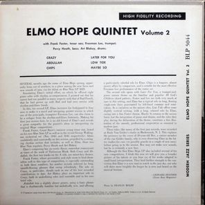 Elmo Hope Quintet / Elmo Hope Quintet Volume 2 (10" Vinyl EP)