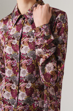 23107 Блузка женская (бордовый принт)