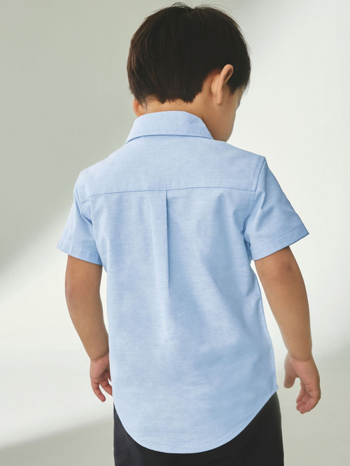 Рубашка с коротким рукавом для мальчика Next E32-654, Синий