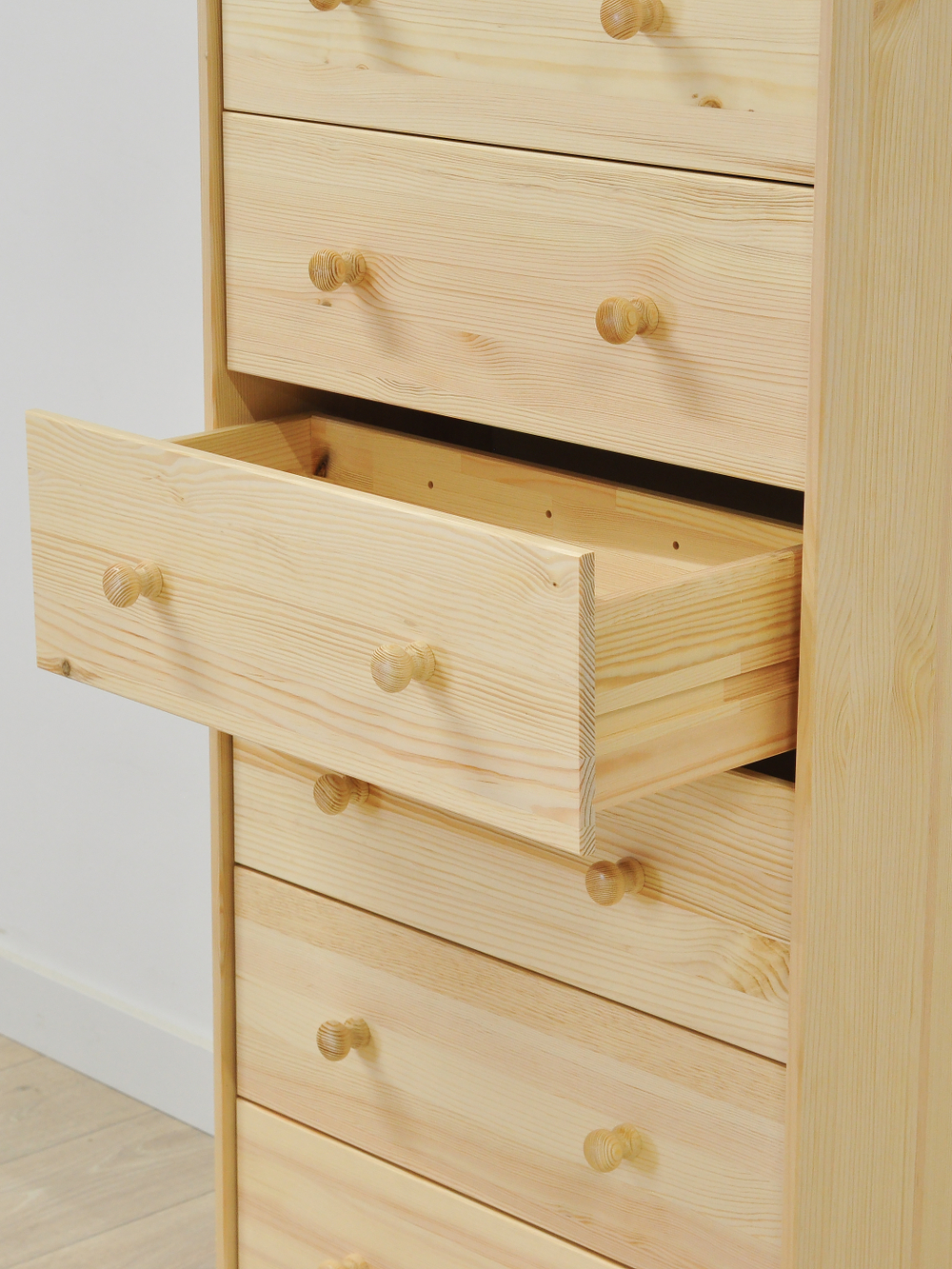 Комод, 110х30х62, Раст, для одежды и игрушек, для прихожей, с 5 ящиками, из массива сосны, IKEA