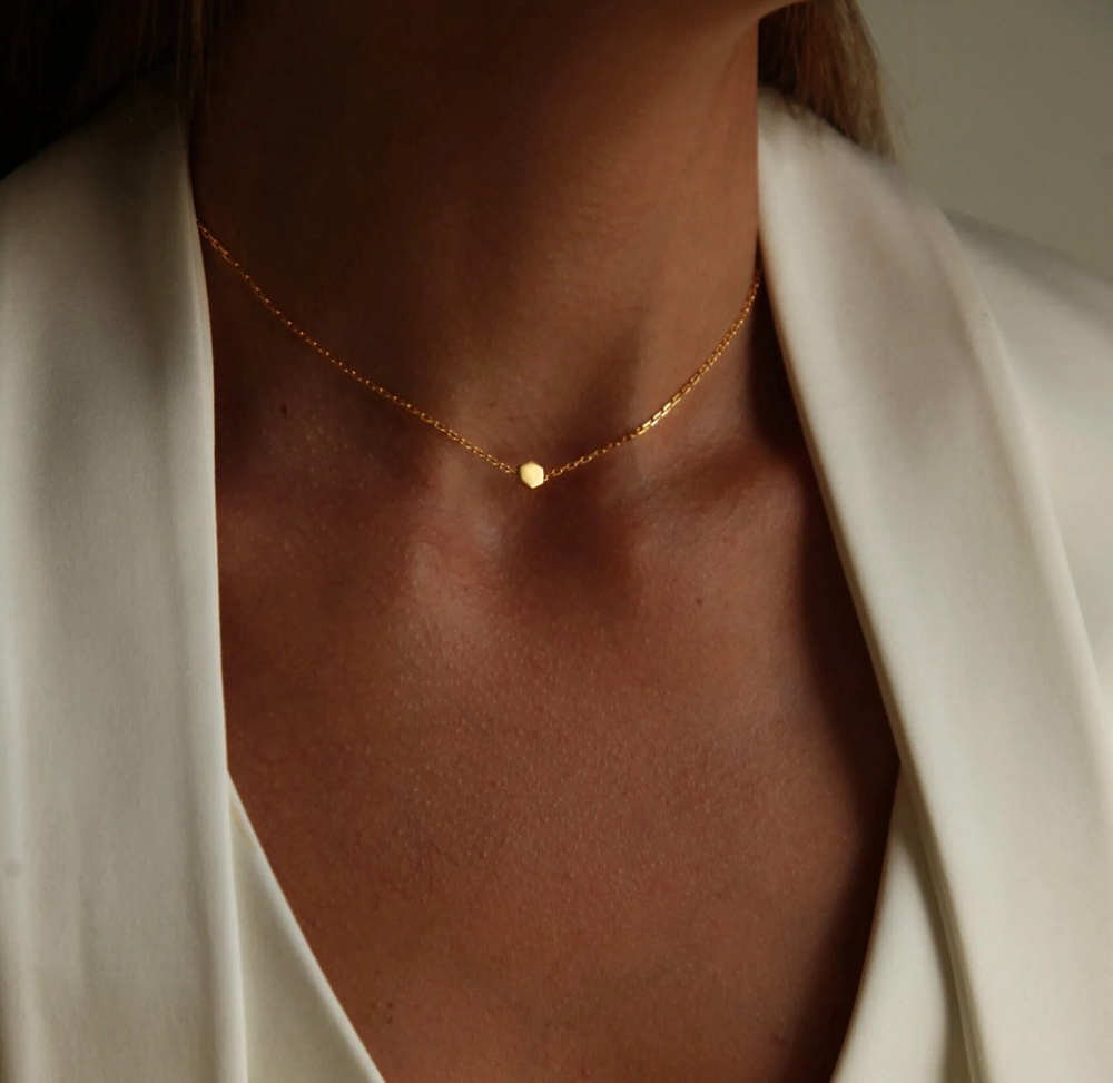 чокер hexagon solo позолота