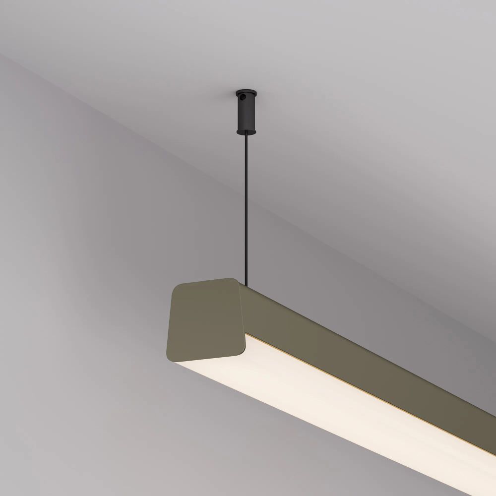 Профиль с экраном LINE-D-3734-2000 TETRA OLIVE GREY+OPAL (Arlight, Алюминий) 055098