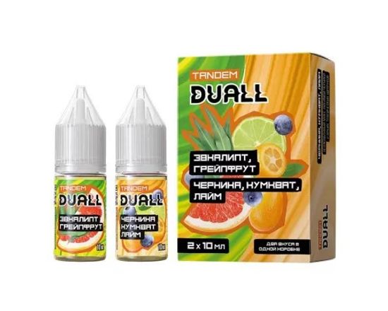 Жидкость Duall Tandem, 30 мл, Light Эвкалипт Грейпфрут/Черника Кумкват Лайм