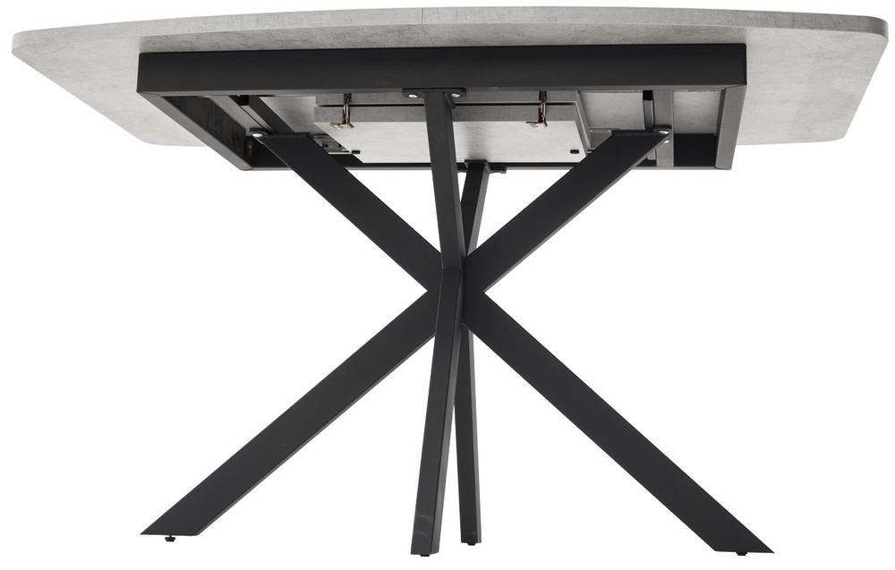 Стол М-City DISAUR Аризона 130 Бетон Чикаго Светло-серый, Черный каркас