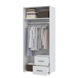 Шкаф двухдверный с ящиками Victor, белый