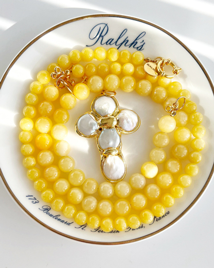 Колье Ницца из бусин камня