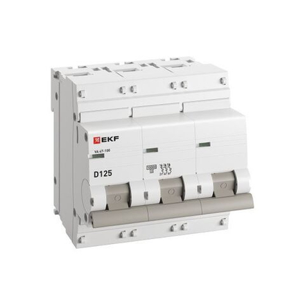 Выключатель автоматический модульный 3п D 125А 10кА ВА 47-100 PROxima EKF mcb47100-3-125D-pro