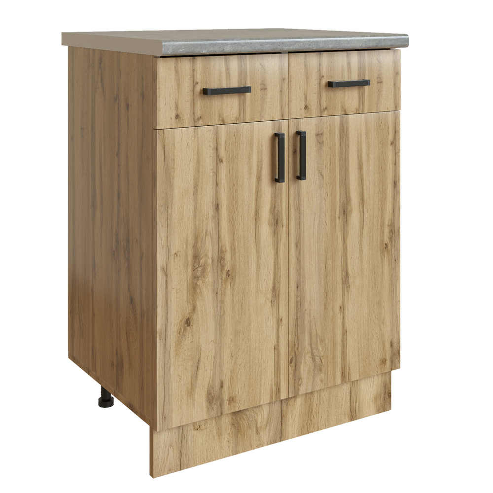 Стол разделочный 60 вотан (2 ящика) столешница бетон