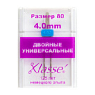 Иглы для БШМ универсальные двойные 80/12-4мм A6150/4.0 Klasse