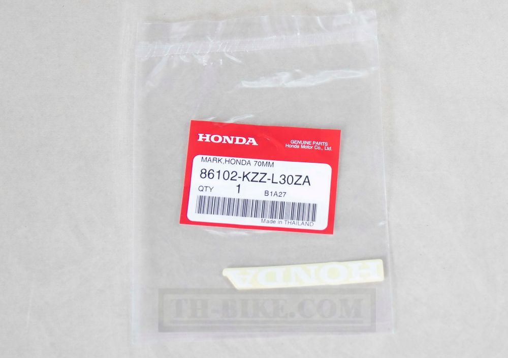 86102-KZZ-L30ZA. MARK, HONDA (70MM) *TYPE1*. Honda CRF250-300L-M-Rally original mark on the tail