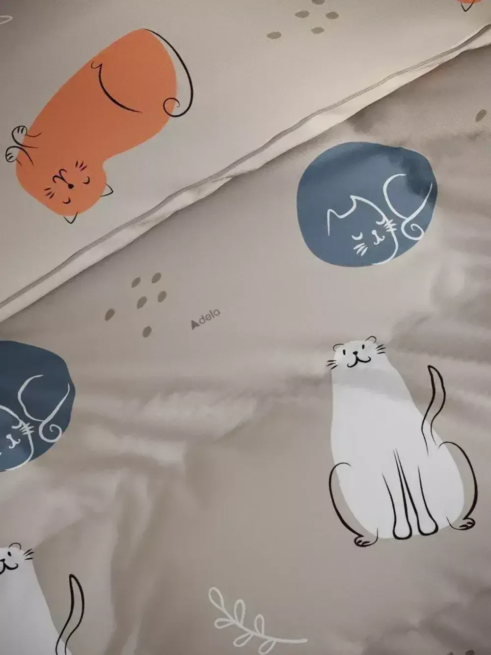 Наволочка комплект 2шт Полисатин Мечта "Котофей" 70x70 см на молнии