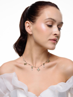 Колье "Green leaves" Silver