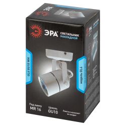 Светильник настенно-потолочный спот ЭРА OL4 GU10 WH под лампу MR16 GU10 белый | Накладные светильники