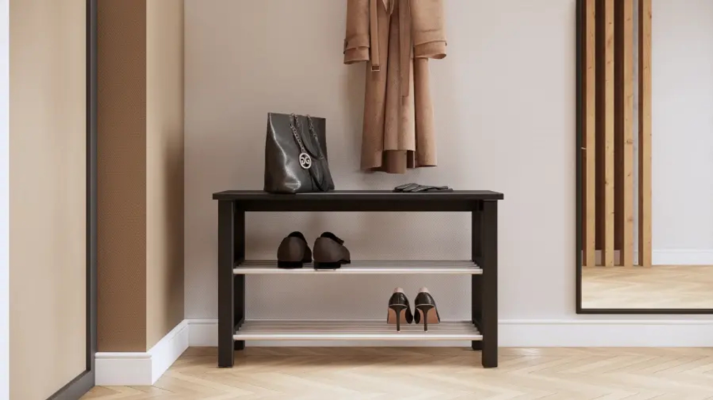 Полка для обуви - аналог IKEA/МИЧА/ИКЕА, 85x34см, черный