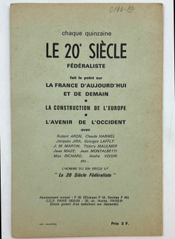 Michel Slavinsky. Le Drame des intellectuelsen U.R.S.S. La Federation Mouvement Federaliste Francais