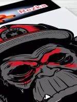 Наклейка - Обезьяна в бейсболке