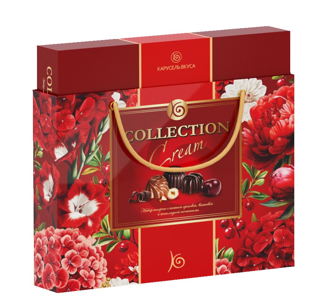 Набор конфет Collection с кремовыми начинками сумочка Красная 180г