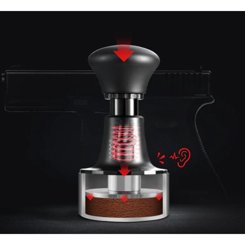 Темпер пуш для кофе пружинный d 58,5 мм h11,6 см Sword Tamper нерж. сталь дерев. ручка ZeroHero