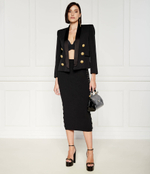 Хлопковый жакет Balmain - черный(DF1SI530 ME54)