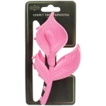 Заколка - краб для волос «AKS - SALVATORE», микс 6 цветов, цветок, 12*5,5см