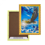 Алмазная мозаика Alingar, на подрамнике, с полным заполнением, (глянц), 20х30 см, 20 цветов, "Орел"