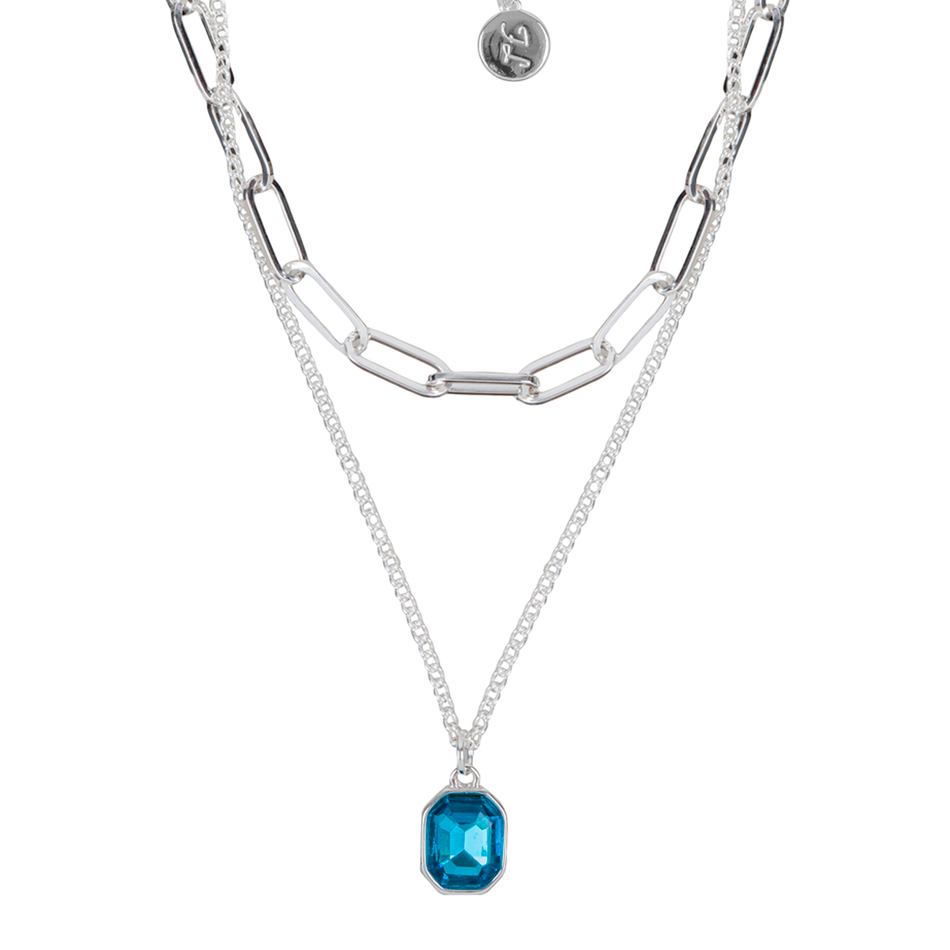 Колье Fiore Luna Aquamarine LN6103 S