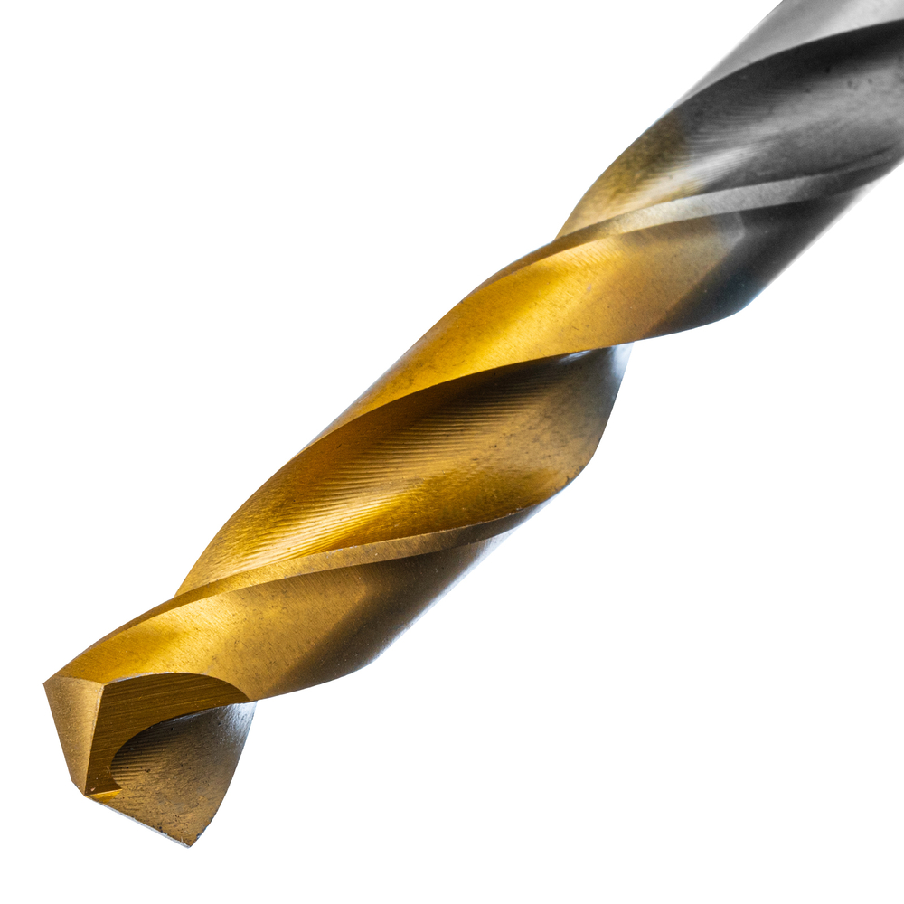 Сверло спиральное по металлу 9 х 175 мм, Р6М5, Golden Tip, удлиненное Denzel