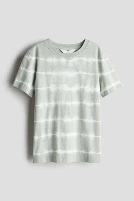 H&M Футболка в контрастную полоску, светло-зеленый